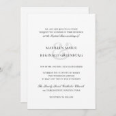 Formele Ampersand Traditionele Elegante Bruiloft Kaart (Voorkant / Achterkant)