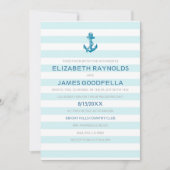 Formele anchor Nautical Wedding Invitations Kaart (Voorkant)