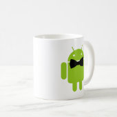 Formele Android Robot Pictogram Grafisch Koffiemok (Voorkant rechts)