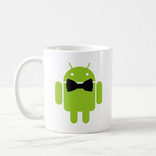 Formele Android Robot Pictogram Grafisch Koffiemok (Links)