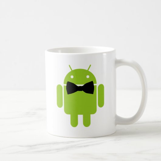 Formele Android Robot Pictogram Grafisch Koffiemok (Rechts)