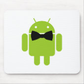 Formele Android Robot Pictogram Grafisch Muismat (Voorkant)