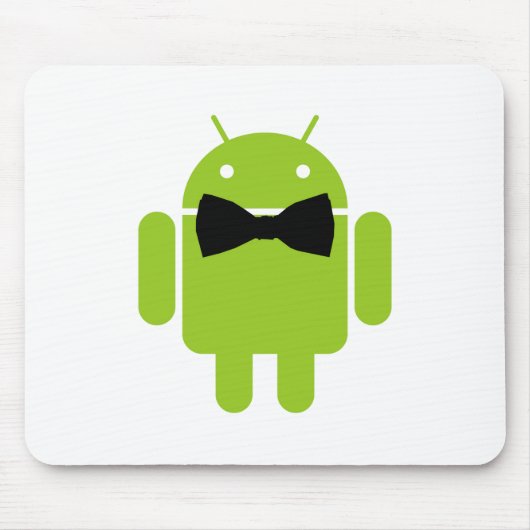 Formele Android Robot Pictogram Grafisch Muismat (Voorkant)
