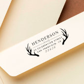 Formele Antlers Familienaam & het Adres van de Ter Zelfinktende Stempel