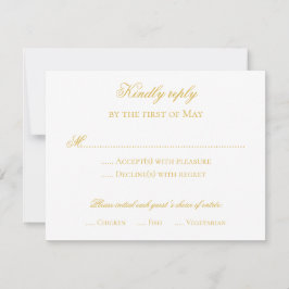 Formele antwoordkaart goud kaart