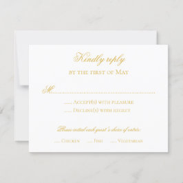 Formele antwoordkaart goud kaart