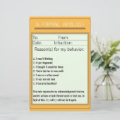 Formele Apologiechecklist Briefpapier (Staand voorkant)
