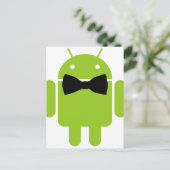 Formele Atire Green Android Robot Briefkaart (Staand voorkant)
