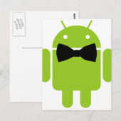 Formele Atire Green Android Robot Briefkaart (Voorkant / Achterkant)
