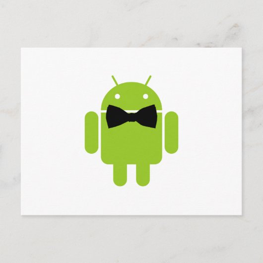 Formele Atire Green Android Robot Briefkaart (Voorkant)