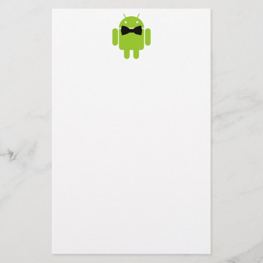 Formele Atire Green Android Robot Briefpapier (Voorkant)