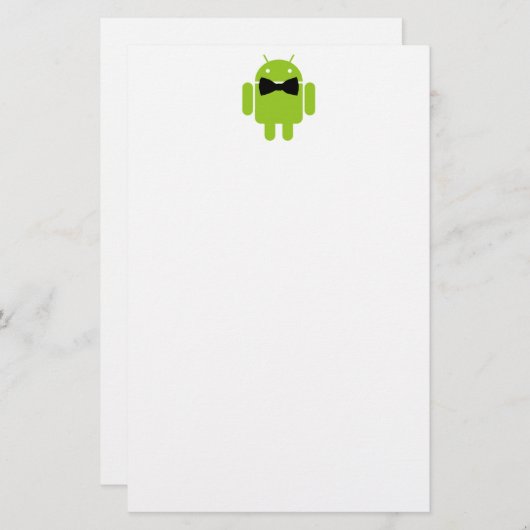 Formele Atire Green Android Robot Briefpapier (Voorkant / Achterkant)