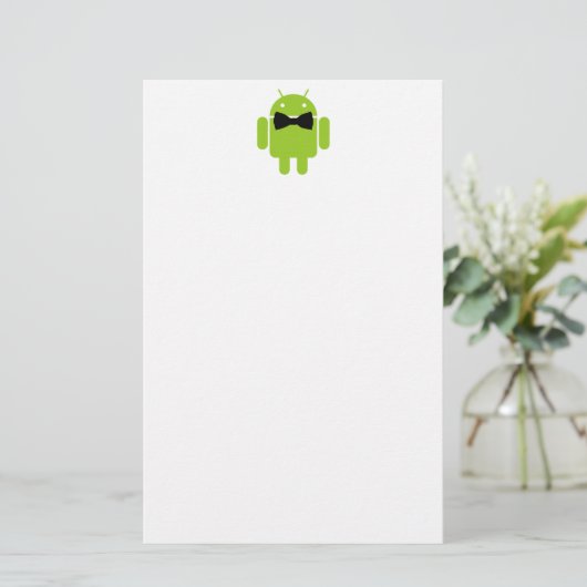 Formele Atire Green Android Robot Briefpapier (Staand voorkant)