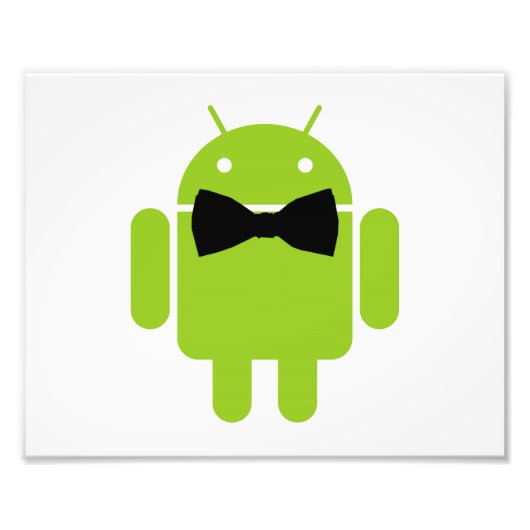 Formele Atire Green Android Robot Foto Afdruk (Voorkant)