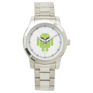 Formele Atire Green Android Robot Horloge