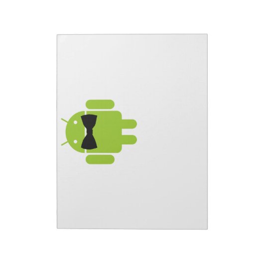 Formele Atire Green Android Robot Notitieblok (Linkerzijde)