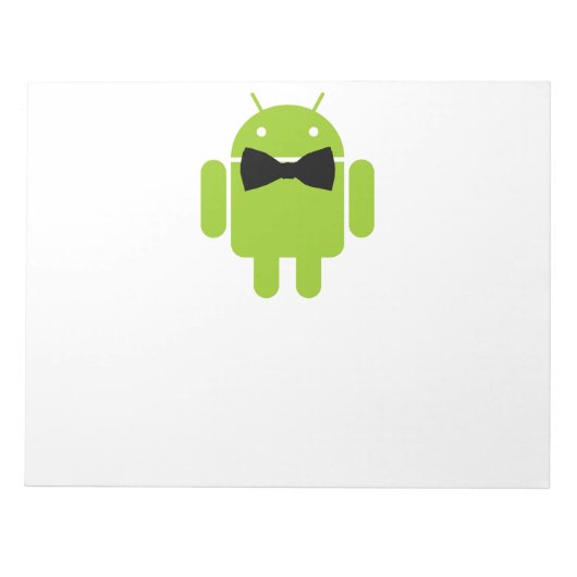 Formele Atire Green Android Robot Notitieblok (Voorkant)