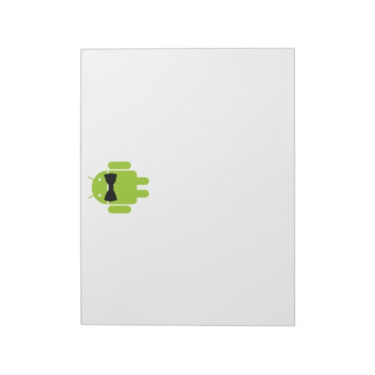 Formele Atire Green Android Robot Notitieblok (Linkerzijde)
