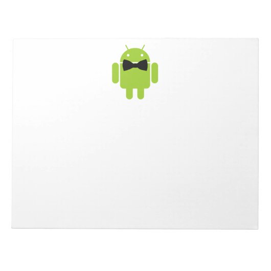Formele Atire Green Android Robot Notitieblok (Voorkant)