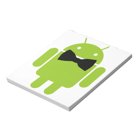 Formele Atire Green Android Robot Notitieblok (Linkerzijde)