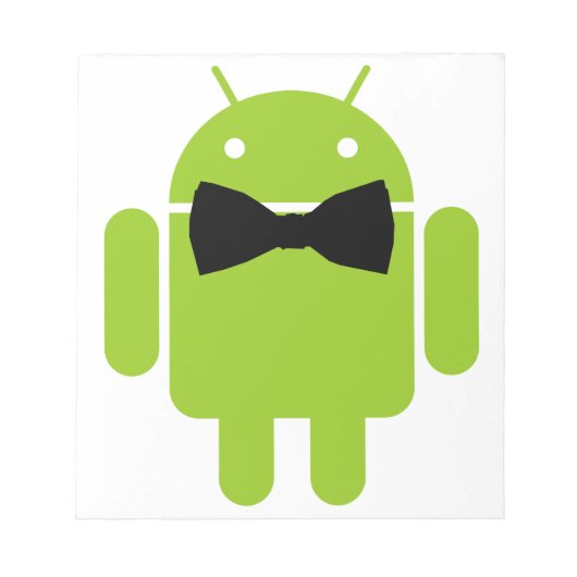 Formele Atire Green Android Robot Notitieblok (Voorkant)