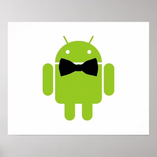 Formele Atire Green Android Robot Poster (Voorkant)