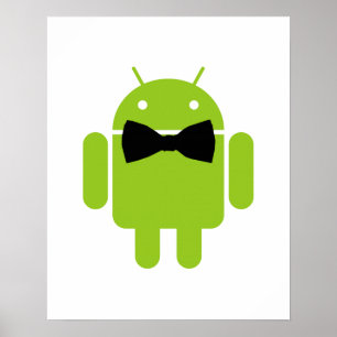 Formele Atire Green Android Robot Poster