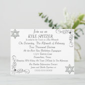 Formele bar Mitzvah Uitnodiging (Staand voorkant)