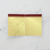 Formele bedankkaarten - Goud en Bourgogne Bedankkaart (Binnen)