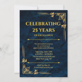 formele bedrijfsevenement uitnodiging Navy Blue & (Voorkant)