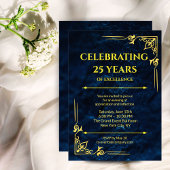 formele bedrijfsevenement uitnodiging Navy Blue & 