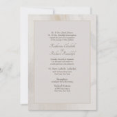 Formele beige trouwuitnodiging beide ouders kaart (Voorkant)