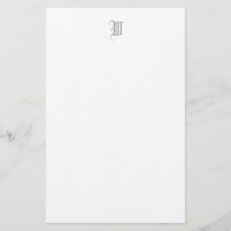 Formele bewerkbare monogram linnenstationery briefpapier