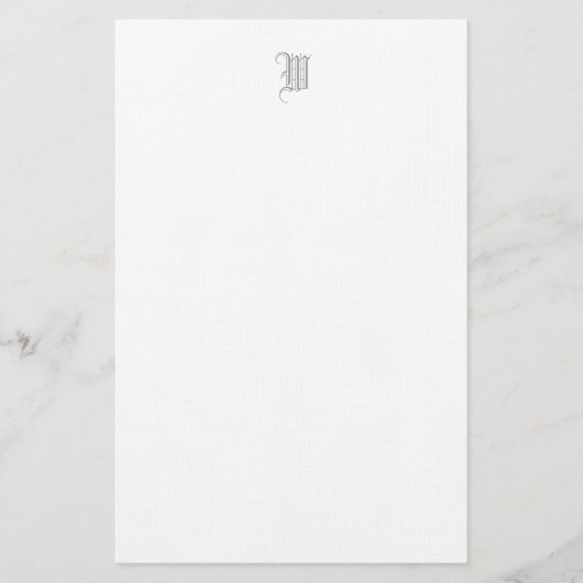 Formele bewerkbare monogram linnenstationery briefpapier (Voorkant)