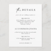 Formele Black Stropdas Gold Art Deco Details Invoe Informatiekaartje (Voorkant)