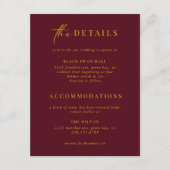 Formele Black Stropdas Gold Art Deco Details Invoe Informatiekaartje (Voorkant)