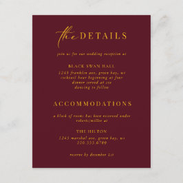 Formele Black Stropdas Gold Art Deco Details Invoe Informatiekaartje