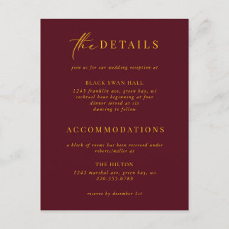 Formele Black Stropdas Gold Art Deco Details Invoe Informatiekaartje