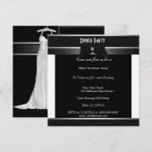 Formele Black Tie witte jurk Verjaardag Kaart (Voorkant / Achterkant)