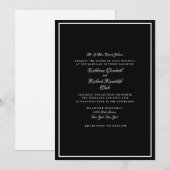 Formele Black Wedding Bride Een Venue Bride Ouders Kaart (Voorkant / Achterkant)