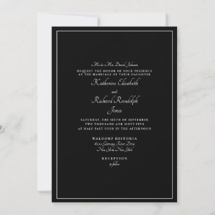 Formele Black Wedding One Locatieouders Kaart