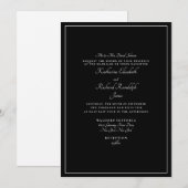 Formele Black Wedding One Locatieouders Kaart (Voorkant / Achterkant)