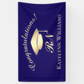 Formele blauwe goudverpleegster voor medisch stude spandoek (Verticaal)