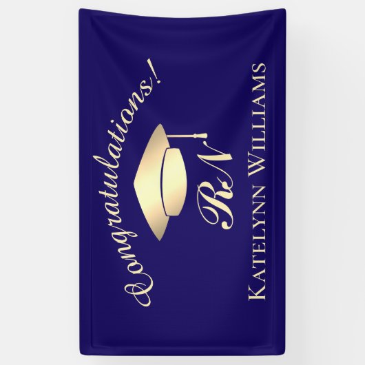 Formele blauwe goudverpleegster voor medisch stude spandoek (Verticaal)