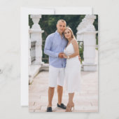 Formele Blauwe Preppy Hydrangea Tuin Huwelijk Save The Date (Achterkant)