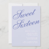 Formele Blauwe Zoete 16 Uitnodigingen (Voorkant)