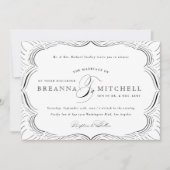 Formele bloederij Elegant Wedding Uitnodiging (Voorkant)