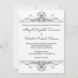 Formele  bloei - 5x7 bruiloft uitnodiging