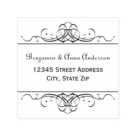 Formele  bloeien - Zelfinkt adresstempel Zelfinktende Stempel (Design)