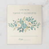 Formele Bloemen Gepersonaliseerde Gevouwen Plaats  Plaatskaartje (Buitenkant ongevouwen)